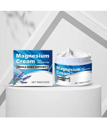  Rubu22a Magnesium Cream Quick Dry Easy to Absorb Relieves Muscle Tension Topical Magnesium Foot Cream Night Lotion Apply to Legs Arms or Body - Buy Online on GoSupps.com
