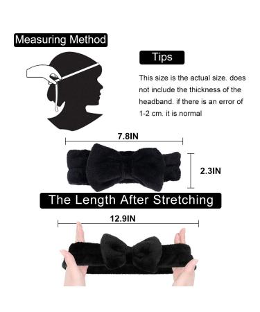 Spa Headband 2 Pack - Soft Coral Fleece Hair Band for Women - Shower & Makeup Head Wrap - Black & Gray - Buy Online on GoSupps.com