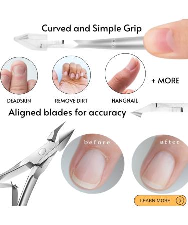 PTP 3 in 1 Cuticle Remover Set - Nipper, Pusher, Scraper | Trimmer Tools - Buy Online on GoSupps.com