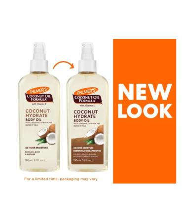 Palmers Coconut Oil Body Oil 5.1oz (150ml) 3 Pack - Hydrating Body Oil Set - Buy Online on GoSupps.com