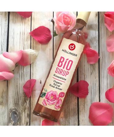 H llinger Sirop de fleur de rose biologique v g talien bouteille en verre de 3x500 ml saveur florale - Buy Online on GoSupps.com