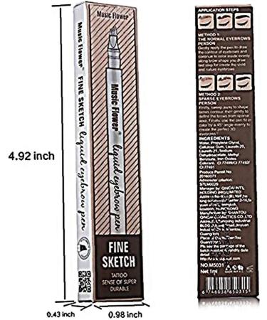 1 Pack Portable Waterproof Eyebrow Pencil Long Lasting Brow Gel For Eyebrow Makeup Beauty Care Brown Tool - Buy Online on GoSupps.com