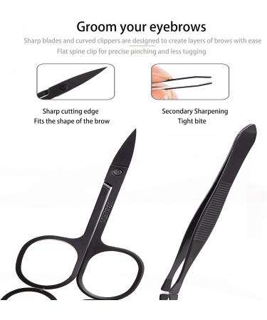 Dinghaole Professional Manicure Set Nail Clippers 18 Pieces Stainless Steel Nail Care Tools with Black PU Leather Bag Suitable for Thick Nails Portable for Travel and Home Use - Buy Online on GoSupps.com