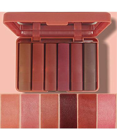 6 Color Set Matte Lipstick - Waterproof Nourishing Rose Scented Non-Stick Cup Moisturizing Lip Cosmetics - Buy Online on GoSupps.com