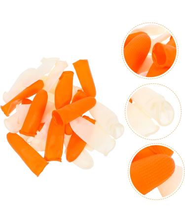 Beaupretty 200pcs Non-Slip Latex Finger Sleeves - Protective Covers for Safe & Comfortable Use - Anti-Static Finger Cots in Orange Beige - Buy Online on GoSupps.com