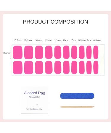 Pink Semi Cured Gel Nail Strips - 20Pcs French Manicure Stickers for Long Lasting Results - Buy Online on GoSupps.com