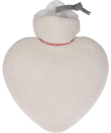 Hot Water Bottle 0.8L | Merino Wool Felted Cover | Heart Design by Dorothee Lehnen - International Shipping - Buy Online on GoSupps.com