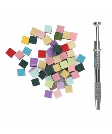 Nail Sponge Buffer Block Nail Sponges for Ombre Nail Art Tools Portable Mini Nail File Polishing Tofu Cubes with Clip for Manicure