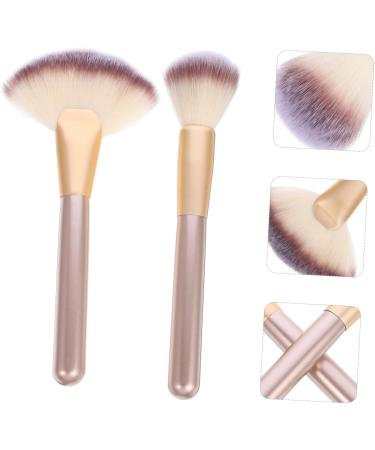 Beavorty 3 Sets Makeup Brush Face Makeup Brush Applicator Facial Facial Tools Fan Makeup Brush Cosmetic Brush Blush Corrugated Silk Nylon Wool Woman Sponge Highlight - Buy Online on GoSupps.com