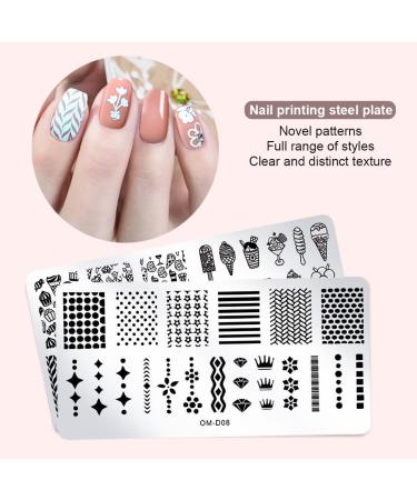 XPEX Nail Stamp Set - Creative Nail Art Stamping Plates for Valentine's Day | Nail Stencil & Template for Stunning Designs - Buy Online on GoSupps.com