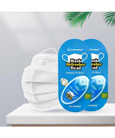 Menthol Beads for Face Mask Refresher Long-Lasting & Strong Refreshing Fragrance with Natural Essential Oils from Herbs and Plants (100 beads/pack) Pack of 4 Blue Menthol Blue Menthol 100 Count (Pack of 4) - Buy Online on GoSupps.com