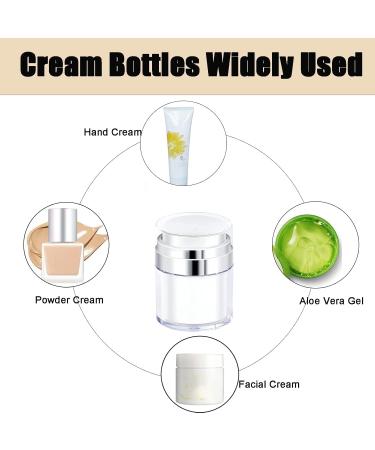 3 Round Jars Airless Cream Pump Containers Refillable Empty Cream Dispenser Jars Plastic Cream Jar for Lip Balm Sample(30ml+30ml+50ml) - Buy Online on GoSupps.com