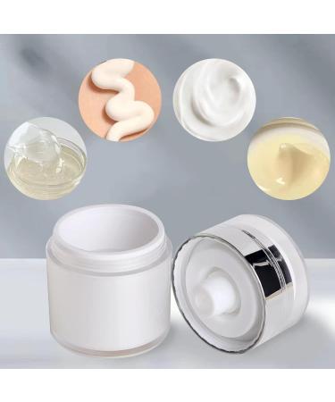 2 Pack 1.7 Oz Airless Pump Jars Vacuum Cosmetic Travel Containers | Refillable Empty Acrylic Make Up Sample Containers | White 50ml (1.7 oz / 50ml) - Buy Online on GoSupps.com