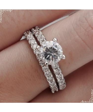 Aotiwe Vintage Ring Jewelry for Women - Four Claws Silver Ring with Cubic Zircon | Perfect Gift - Size 52 (16.6) - Buy Online on GoSupps.com