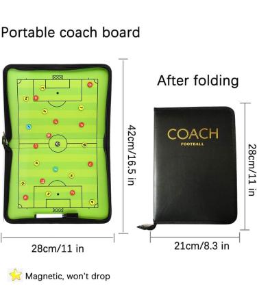 TXENCEX Football Coaching Board Coaches Clipboard Tactical Magnetic Board Kit Portable Strategy Coach Board with Dry Erase  Marker Pen and Zipper Bag - Buy Online on GoSupps.com
