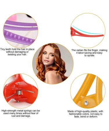 Figfyou 36 Seamless Colored Hair Clips - No Bend Hairdressing Accessories & Combi Clips for Perfect Hair Styling & Makeup - Buy Online on GoSupps.com