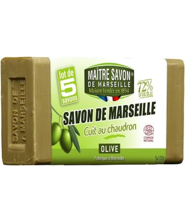 Marseille Soap Olive Oil Cosmos Natural 5x100g - Buy Online on GoSupps.com
