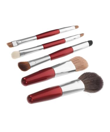 Ipetboom 1 Set Makeup Brush with Bag Face Makeup Brush Beauty Supply Powder Makeup Blush Brush Doll Cake Pan Fairy Houses Ladies Suits Travel Brush Cosmetic Fiber Wool