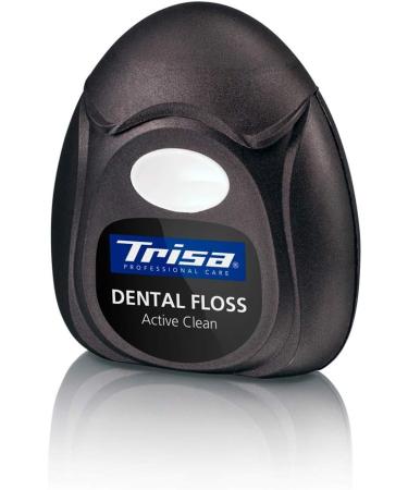 Buy TRISA Active Clean Charcoal Dental Floss - Waxed Mint Aroma & Activated Carbon | International Shipping - Buy Online on GoSupps.com