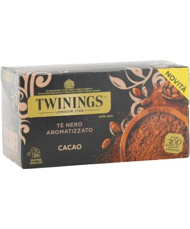  Italian Gourmet E.R. Twinings T Nero Aromatizzato al Cacao Black Tea with Cocoa Taste Pack of 25 Filters 8 x 50 g + Italian Gourmet Polpa 400 g - Buy Online on GoSupps.com