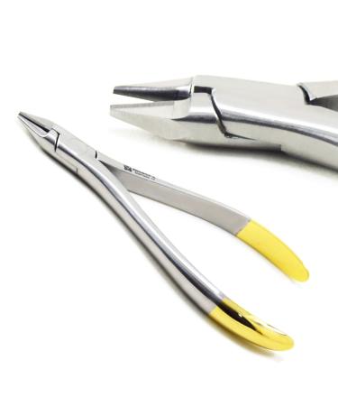 MEDSPO Professional Dental Pliers | Orthodontic Braces Wire Bending Loop Forming Pliers | Bracket Remover | Band Arch Wire Cutters (Bird Beak Plier TC)