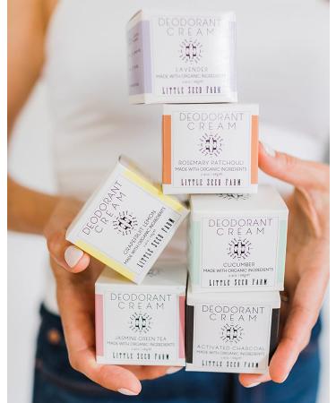 Little Seed Farm All Natural Deodorant Cream - Aluminum Free 2.4 oz Blue Tansy Rose Scent for Women & Men - Buy Online on GoSupps.com