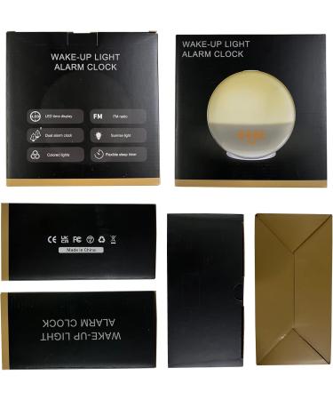 Baozily Light Alarm Clock Sunrise Sunset Simulation Double Alarms Snooze FM Radio & 11 Color Options Wake Up Naturally! - Buy Online on GoSupps.com