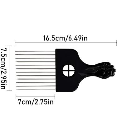 Metal Afro Comb Professional Smooth Hair Pick Comb Wide Tooth Hair Pick Comb Afro Pick for Curly Hair Hairdressing Styling Tool Pack of 1 - Buy Online on GoSupps.com