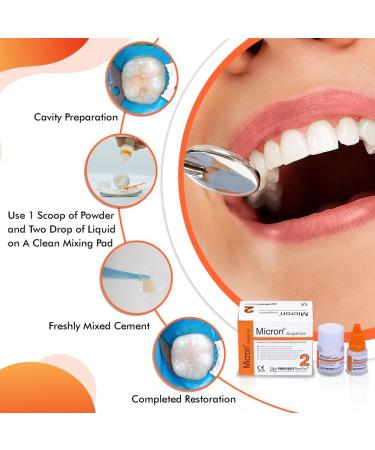 Prevest Denpro Micron Superior Glass Ionomer Dental Cement Type 2 - A2 Natural Shade - High Compressive Strength - Dental Filling Repair Kit - Buy Online on GoSupps.com