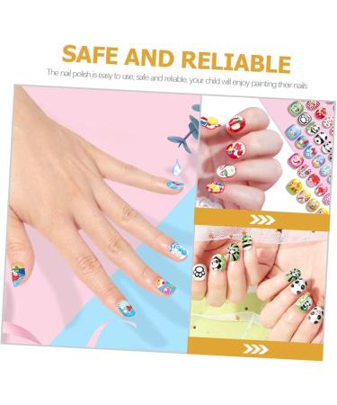 Healeved Kids Nail Kit 5 Sets toddler nail polish child toddler Nail set decorate kids nail stickers Toy plastic nail polish age 8-12 nail manicure toy suite manual 3d - Buy Online on GoSupps.com