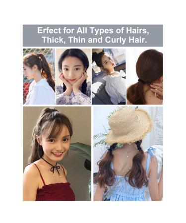 Elastic Hair Ties ECADY (100-Pack) - No-Metal Hair Bands Ponytail Holder in 5 Neutral Colors - 4mm - Hair Accessories for Women and Girls - Buy Online on GoSupps.com