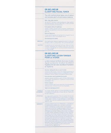 Dr. Belmeur Clarifying Facial Toner 6.7 fl oz | Clear Skin Solution - Buy Online on GoSupps.com