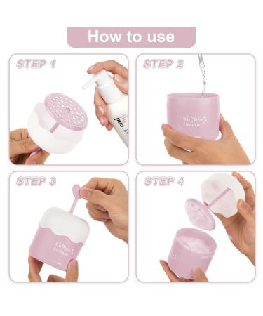 Beautyflier Facial Cleanser Foam Cup - Whip Bubble Maker for Deep Skin Cleansing | Travel & Household Skincare Tool (Heart Pink - Buy Online on GoSupps.com