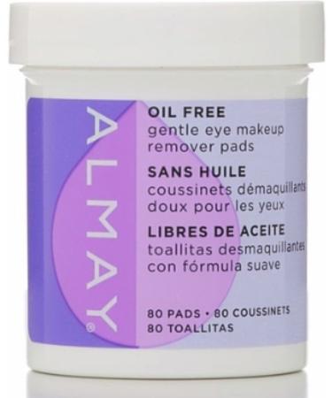 Almay Eye Makeup Remover Pads, Oil Free, Pack Of 2(80 pads each) 80 Count (Pack of 2)