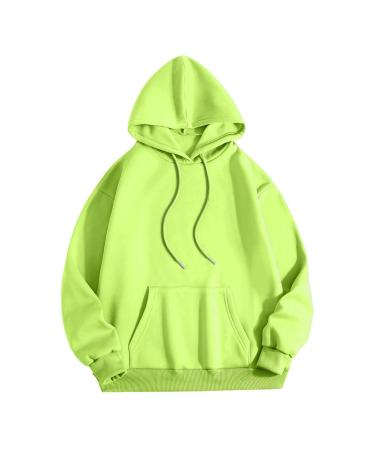 Women's Fashion Letter Print O Neck Long Sleeve Hooded Sweatshirt Tops Pullover Womens Oversized Crewneck Mint Green Small