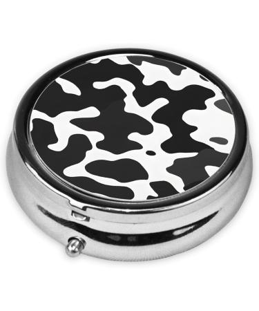 Buy Black Grey White Camo Round Pill Box - 3 Compartment Portable Travel Medicine Organizer - Buy Online on GoSupps.com