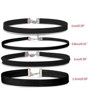 Shop Oralgos Trendy Black Choker Collection - 4 Unique Designs for Fashionable Women | Exquisite Necklaces & Jewelry - Buy Online on GoSupps.com