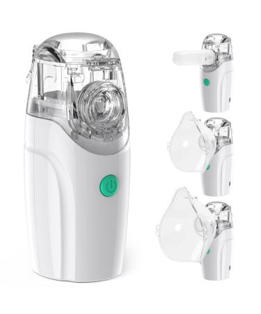 Portable Nebulizer Nebulizer Machine for Adults & Kids Portable Breathing Treatment Machine Nebulizer USB Rechargeable with Mouthpiece Masks for Travel Home Daily use