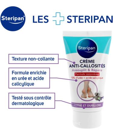  Steripan Steripan - Callus remover - Gentle and repairs - Concentrated formula - 10% urea + salicylic acid - Callons and calluses - 75 ml - Buy Online on GoSupps.com
