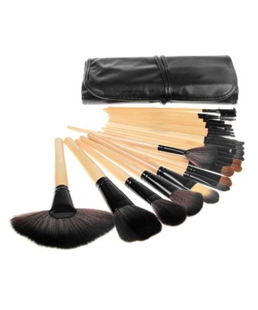 JHion 24 Pcs Synthetic Foundation Powder Concealers Eye Shadows Makeup Brush Sets Wooden