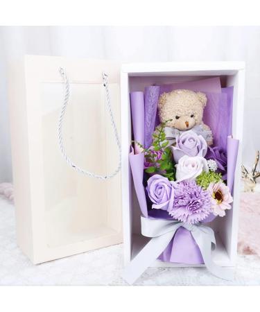 Scented Soap Rose Flower Bouquet - Perfect for Valentine's Day, Mother's Day, Party & Wedding Decoration | Purple Color - Buy Online on GoSupps.com