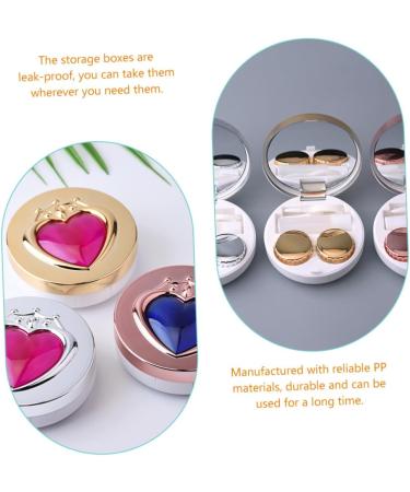 Buy Homsfou 4-Piece Contact Lens Container Set Stylish Interchangeable Cases with Mirror Film Perfect for International Shipping! - Buy Online on GoSupps.com