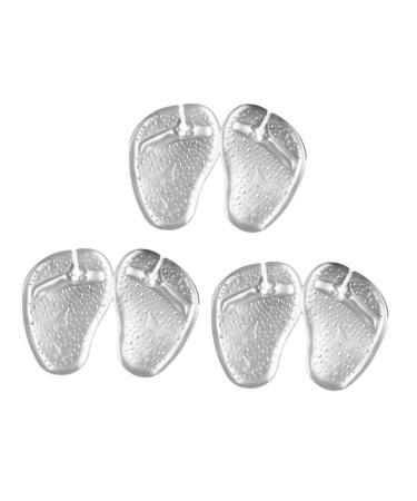 Ipetboom 3 Pairs Forefoot Slipper Pad Clear Pumps for Women Heels Cushion Sandals Foot Cushion Girl Foot Pads Heeled Sandal Shoe Inserts Sturdy Forefoot Pad Non-Slip Mat Skin Friendly Gel