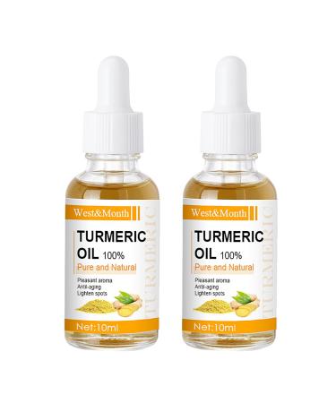 ieron 2pcs Natural Turmeric Oil Skin Care Fights Acne Heals Scars Turmeric Facial Serum Turmeric Serum for Dark Spots 10ml