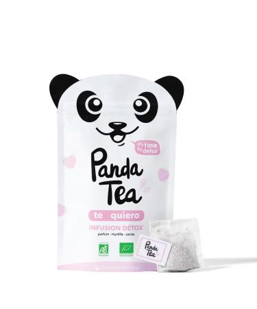 Panda Tea Quiero Detox Organic Tea Infusion - Fat Burner Hunger Cutter Drainer Slim Fit Cold or Hot or Iced Herbal Tea -
