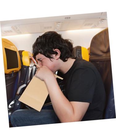 Sickness Vomit Bags - 45 Pcs, Travel Kraft Paper, Light Brown, Motion Sickness Relief - Buy Online on GoSupps.com