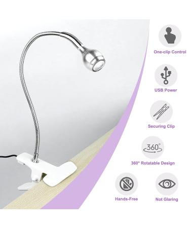 Saviland Mini Nail LED Lamp - Flexible & Rotatable USB Nail Dryer for Gel Polish - White - Buy Online on GoSupps.com