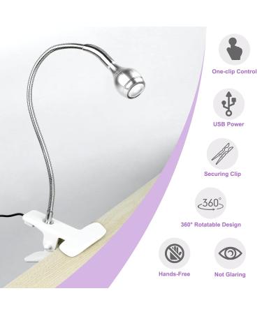 Saviland UV Lamp for Gel Nails - Flexible Mini LED Nail Dryer with Clip | Rotatable 3W Nail Art Lamp for Perfect Gel Hardening - Buy Online on GoSupps.com