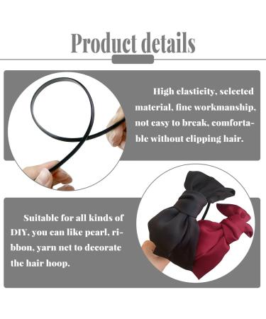 Oruuum 72 pcs DIY Black Plastic Headbands for Women and Girls - Teeth-Free Design (7mm) - Buy Online on GoSupps.com