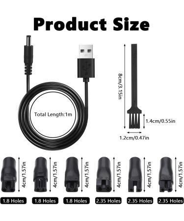 5V USB Mesh Cable Set - 7-in-1 Multifunction USB Adapter for Razor Chargers & Shavers | Compatible with Philips Remington Braun Series - Buy Online on GoSupps.com